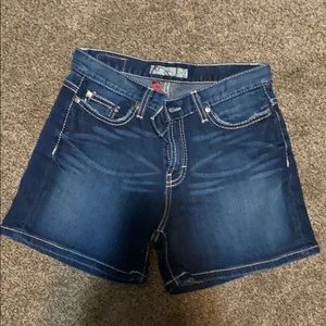 Womens bke denim shorts